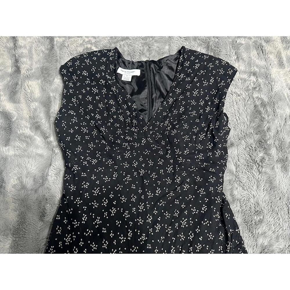 Rena Rowan Black Floral Maxi Dress – Size 8